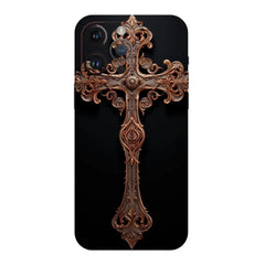 Antiqued Bronze Cross Mobile Skin