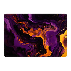 ABSTRACT YELLOW AND PURPLE ARTWORK APPLE MACBOOK SKIN