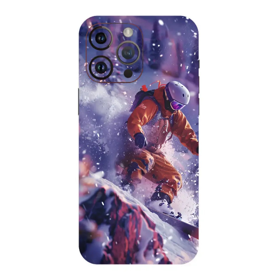 Skier Skiing Mobile Skin
