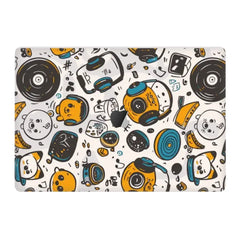 CUTE CARTOON WITH HEADPHONES MACBOOK SKIN