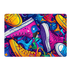 SNEAKERS WITH COLORFUL MACBOOK SKIN