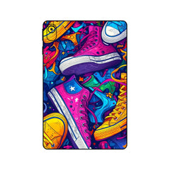 SNEAKERS WITH COLORFULL I PAD SKIN