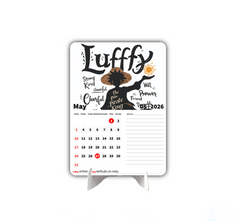Dark One Piece D Luffy Premium Table Desk Calendar