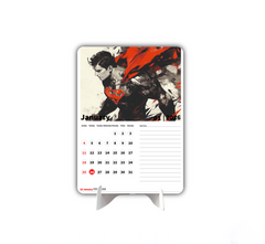 ANIME HERO MAN Premium Table Desk Calendar