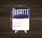Luxury Car Collection Premium Table Desk Calendar