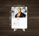 Wano Arc Zoro Premium Table Desk Calendar