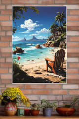 A Beach wIth a House Poster | CIty Posters