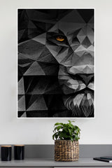 A Beautiful Black and White Art Work of Tiger Poster | Animal Posters