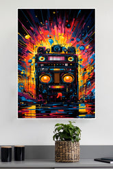 A Colorful Retro Radio Poster | Music Posters