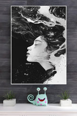 A Girl With long Hair Poster | Art Posters
