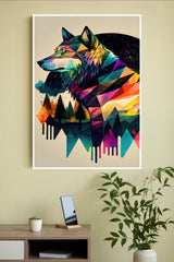 Abstract Wolf Art Poster | Art Posters
