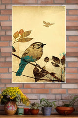 Aesthetic Japanese Sparrow Poster | Animal Posters