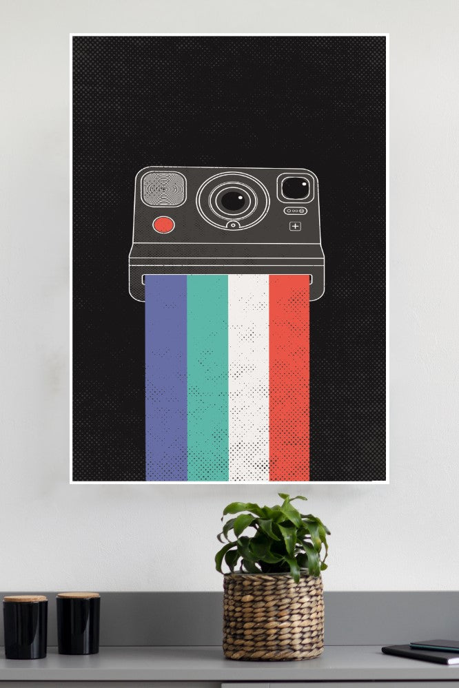Aesthetic Vintage 90s Polaroid Camera Poster Music Posters