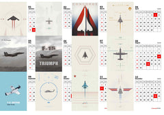 Air FIGHTER PLANE Beast Premium Table Desk Calendar
