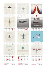 Air FIGHTER PLANE Beast Premium Table Desk Calendar