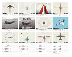 Air FIGHTER PLANE Beast Premium Table Desk Calendar