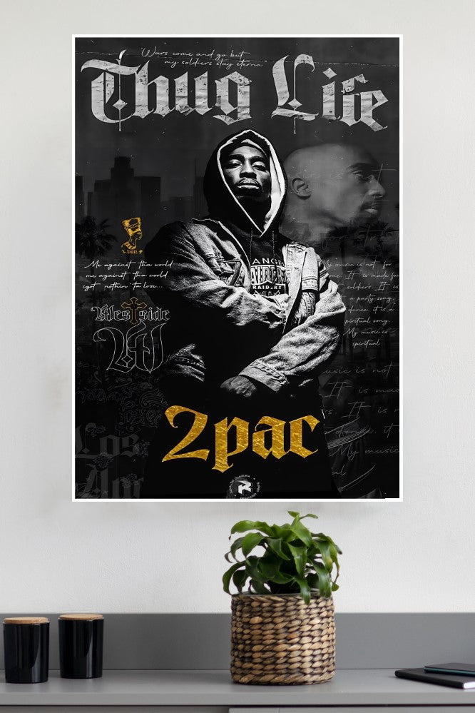 American Rapper Tupac Shakur Thug Life Poster | Music Posters