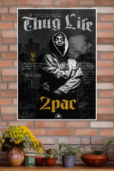 American Rapper Tupac Shakur Thug Life Poster | Music Posters