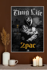 American Rapper Tupac Shakur Thug Life Poster | Music Posters
