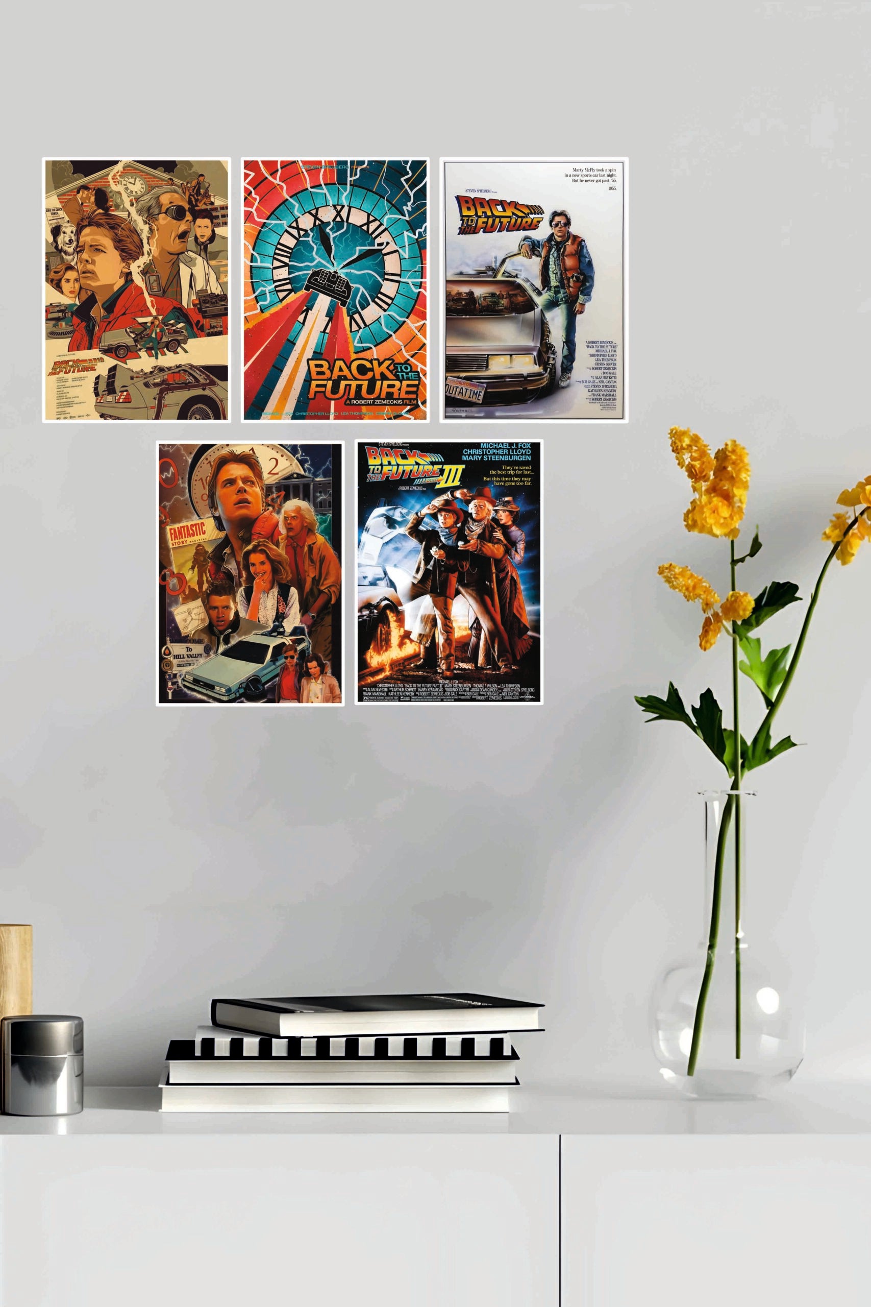 Back To The Future Hollywood Movie Poster | Combo Wall Poster Set | Pack of 5 Posters