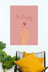 Be Happy Love Poster | Gym and Motivational Quotes Posters