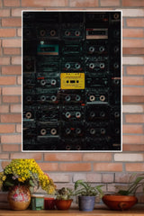 Black Old Tape Recorder Cassette Poster | Music Posters