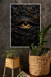 Black and Gold Eye Wall Poster | Eyes Posters