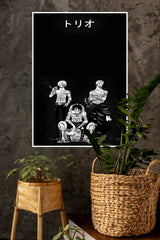 Black & White Monkey D. Luffy Poster | Anime Posters