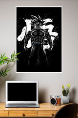 Black and White Anime Goku Poster | Anime Posters