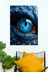 Blue Dragon Eye Wall Poster | Eyes Posters