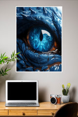 Blue Dragon Eye Wall Poster | Eyes Posters