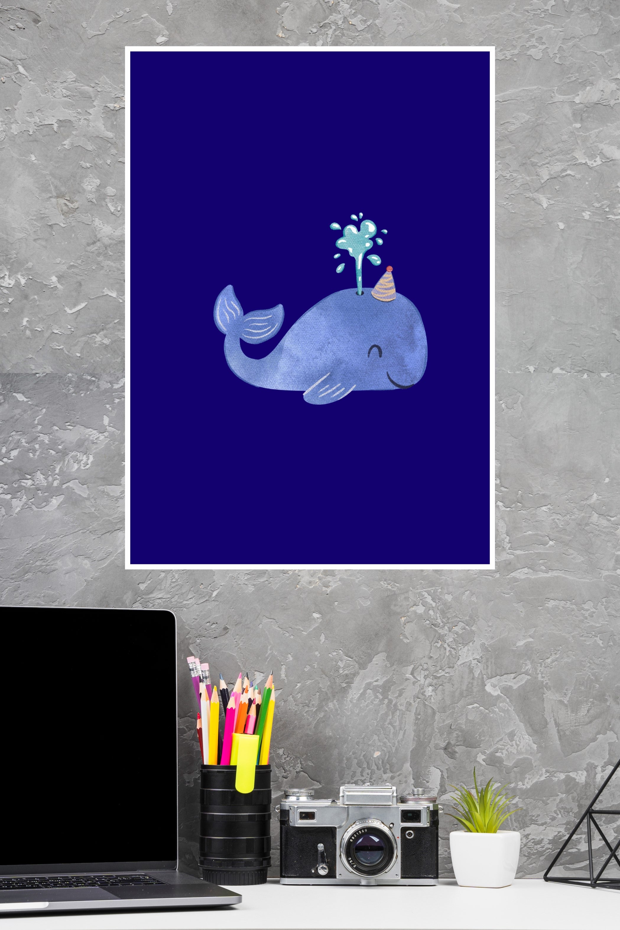 Blue Whale Poster | Art Posters – The Poster Valley