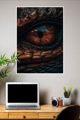 Brownish Dragon Eye Wall Poster | Eyes Posters