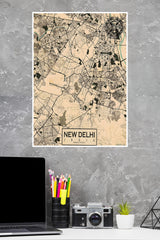 Capital of India New Delhi Poster | Map Posters