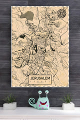 Capital of Israel Jerusalem Poster | Map Posters