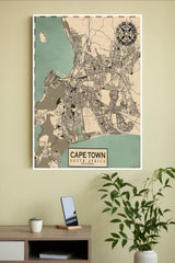 Capital of South Africa Cape Town Poster | Map Posters