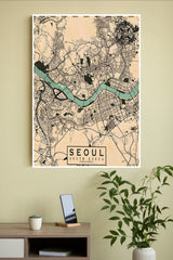 Capital of South Korea Seoul Poster | Map Posters