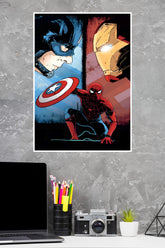 Captain America and Iron Man Movie Poster | Marvel Poster | Superhero Posters