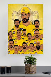 Champions CSK Team Poster | Cricketers Posters | Sports Poster