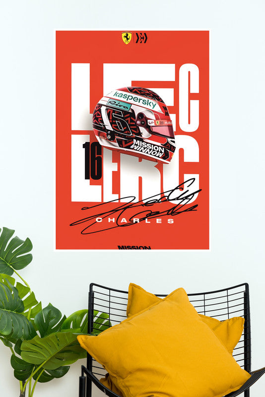 Charles Leclerc Poster | formula 1 Posters | Car Posters