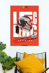 Charles Leclerc Poster | formula 1 Posters | Car Posters