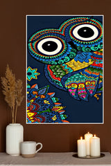 Colorful Art Work of Owl Poster | Animal Posters