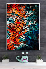Colorful Rocks And Stones On A Wall Poster | Art Posters