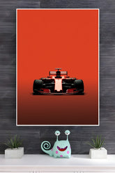 Colorful Red illustration of Formula F1 Car Poster | Formula 1 Posters