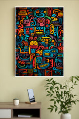 Coloring Page in Colorful Vibrant Poster | Art Posters