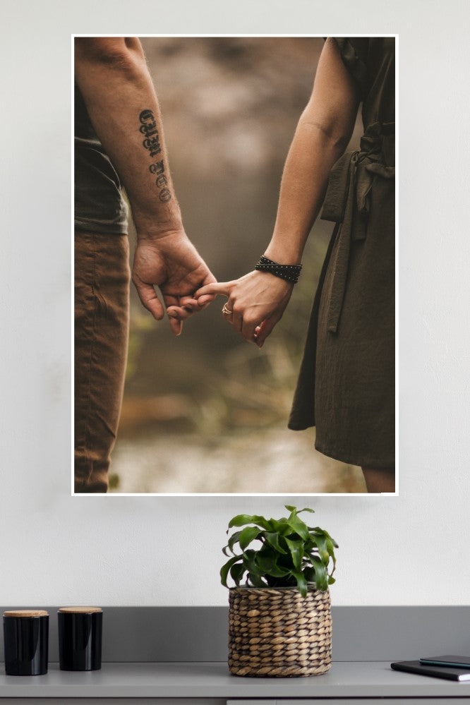 Couple Hand in Hand Walk POster| Love Posters