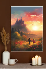 Couple Holding Hands in Mountains Poster| Love Posters