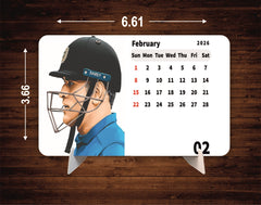 Cricket Man Premium Table Desk Calendar – 2026