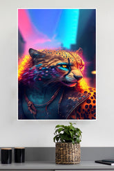 Cyberpunk Cheetah Poster | Animal Posters