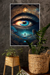 Cyberpunk Eye in the Clouds Poster | Eyes Posters